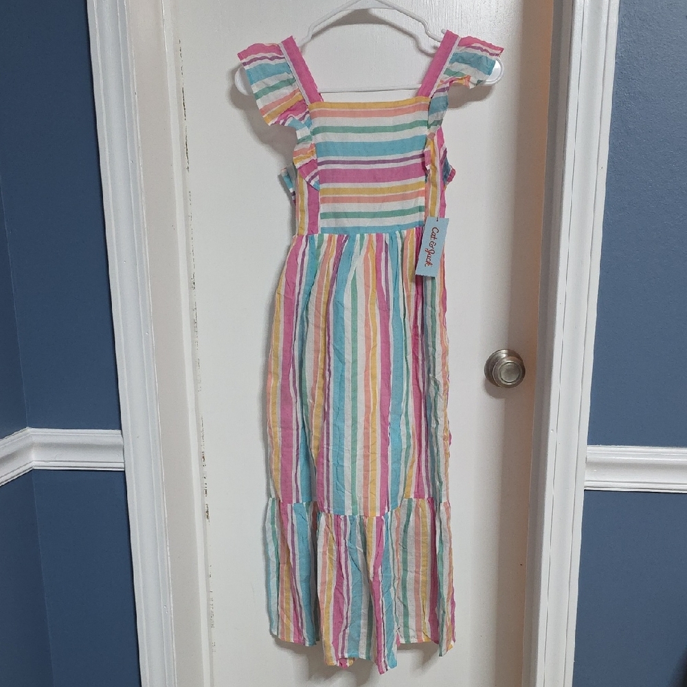 Cat & Jack Multicolor Striped Kids Dress